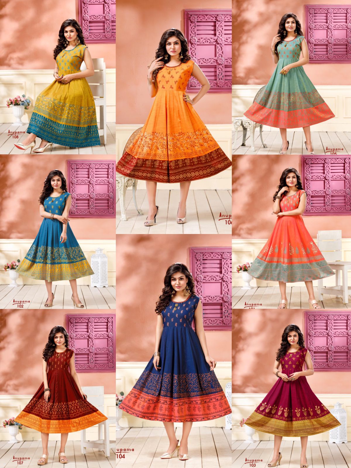 Anupama Ethnic Wear Fancy Designer Rayon Latest Anarkali Kurti Collection